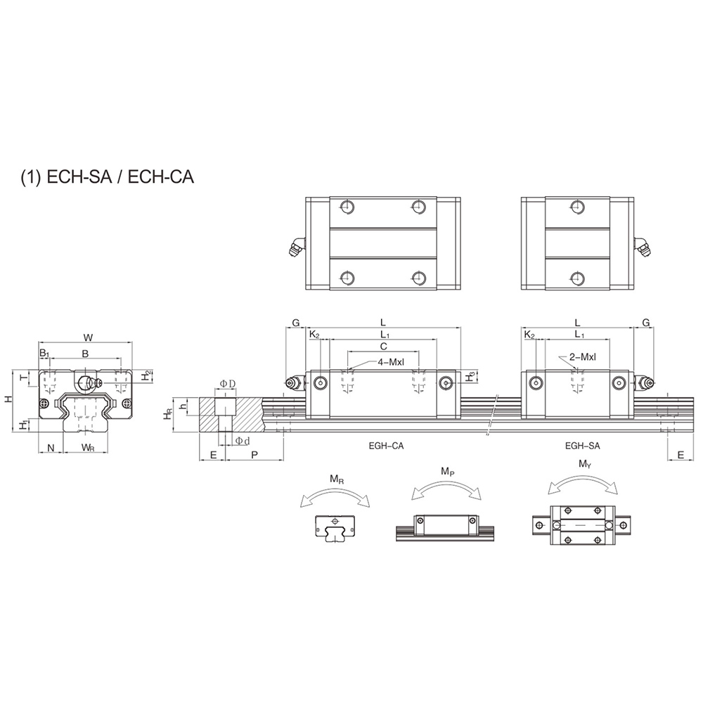 Linear guide pair