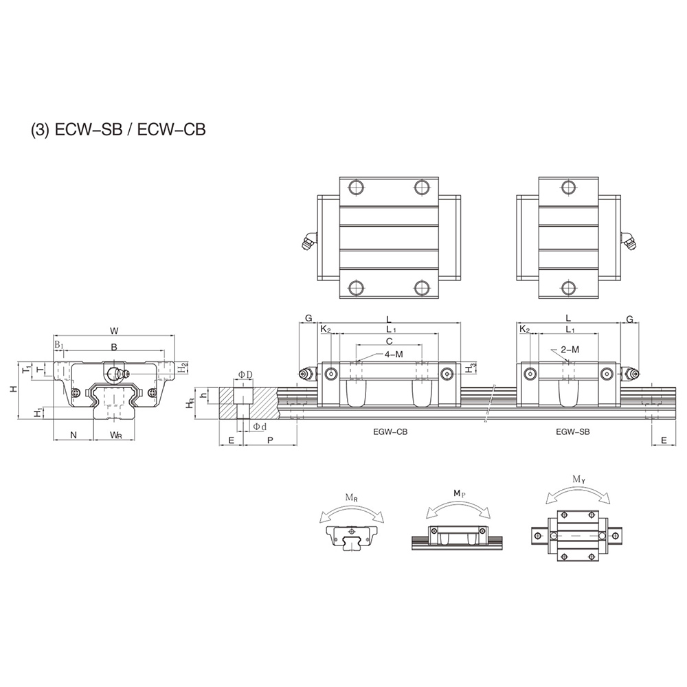 Linear guide pair